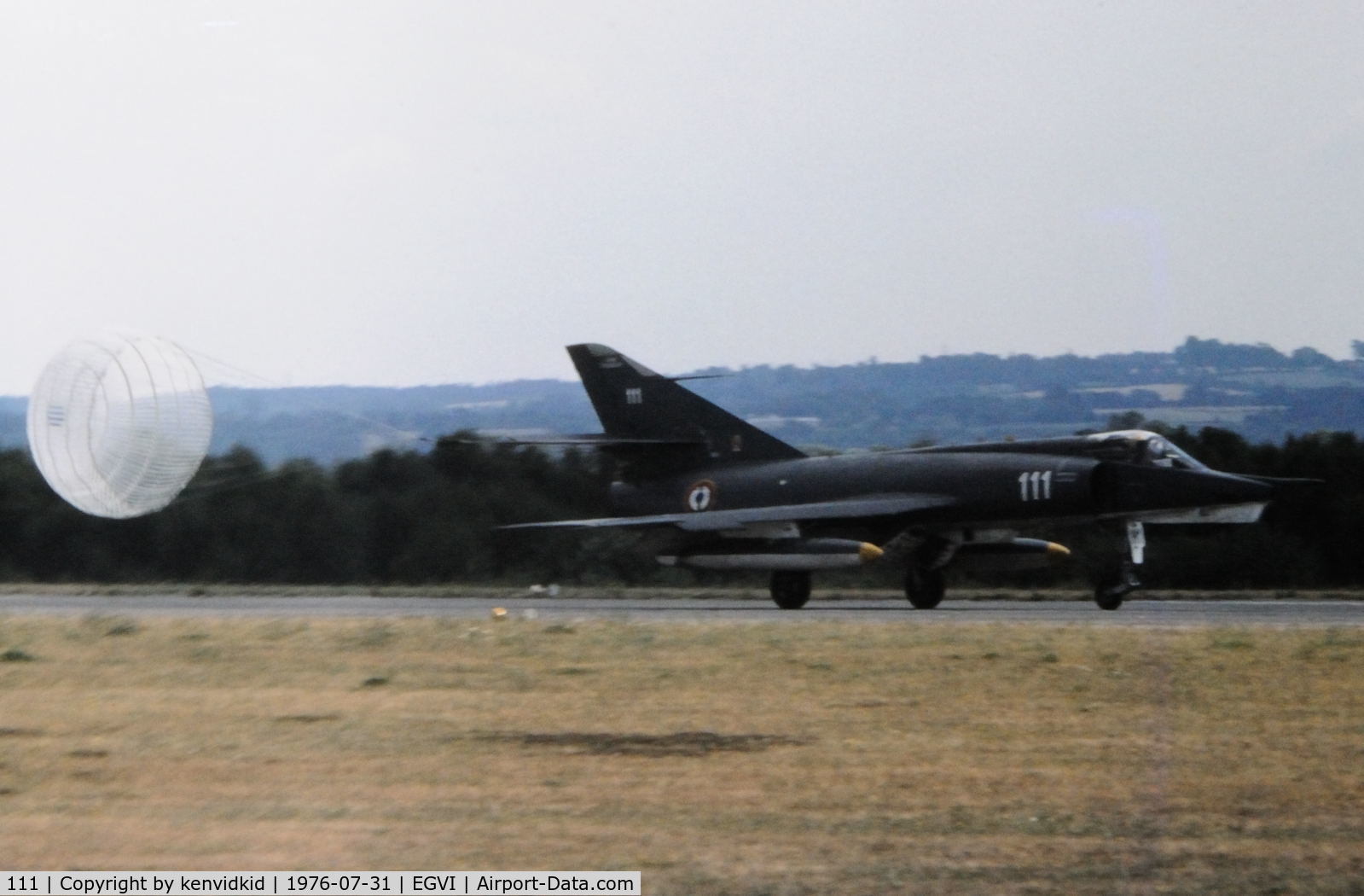 111, Dassault Etendard IV.P C/N 111, At the 1976 International Air Tattoo Greenham Common, copied from slide.