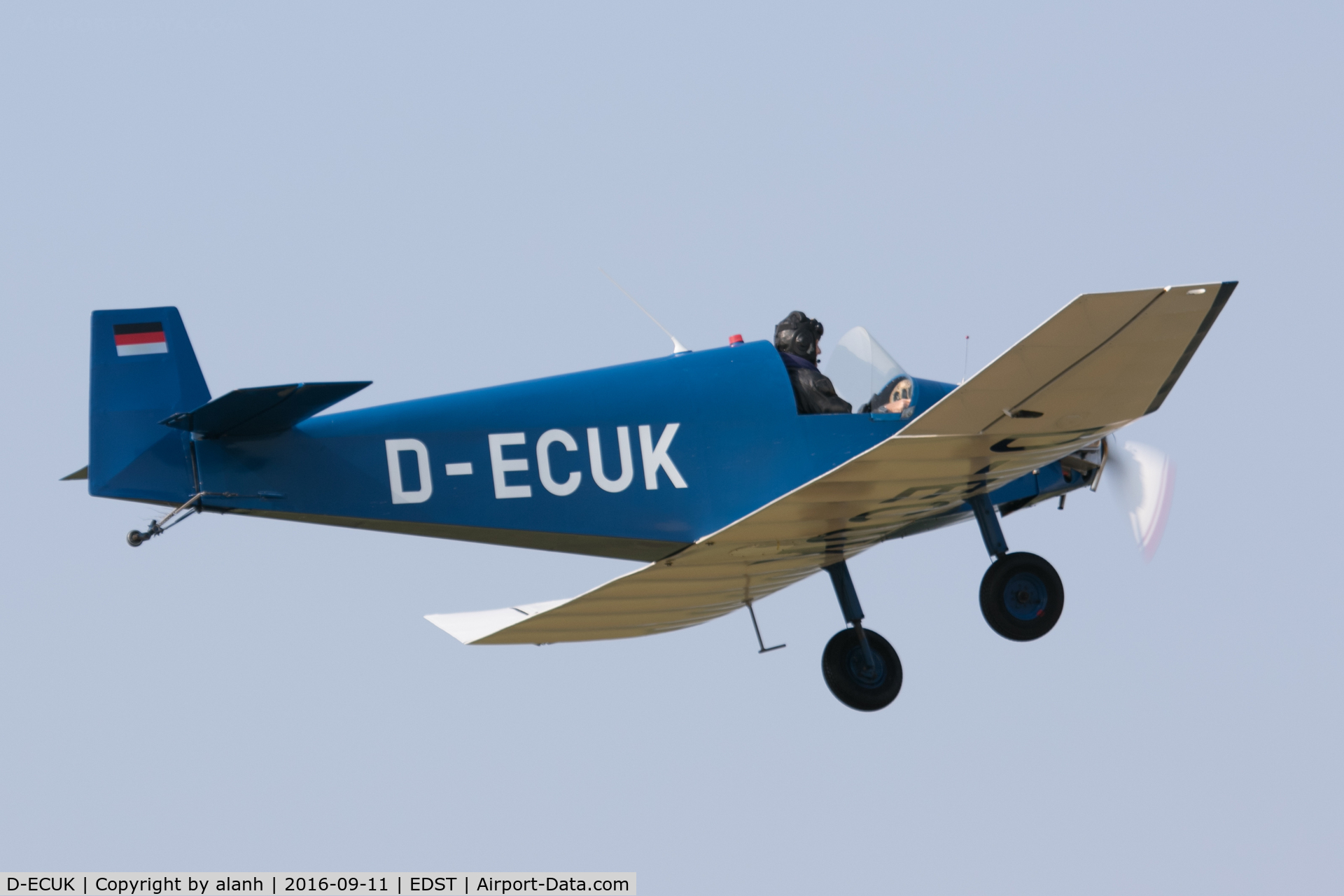 D-ECUK, 1960 Jodel D9 C/N AB-07, Departing the 2016 Hahnweide Oldtimer Fliegertreffen