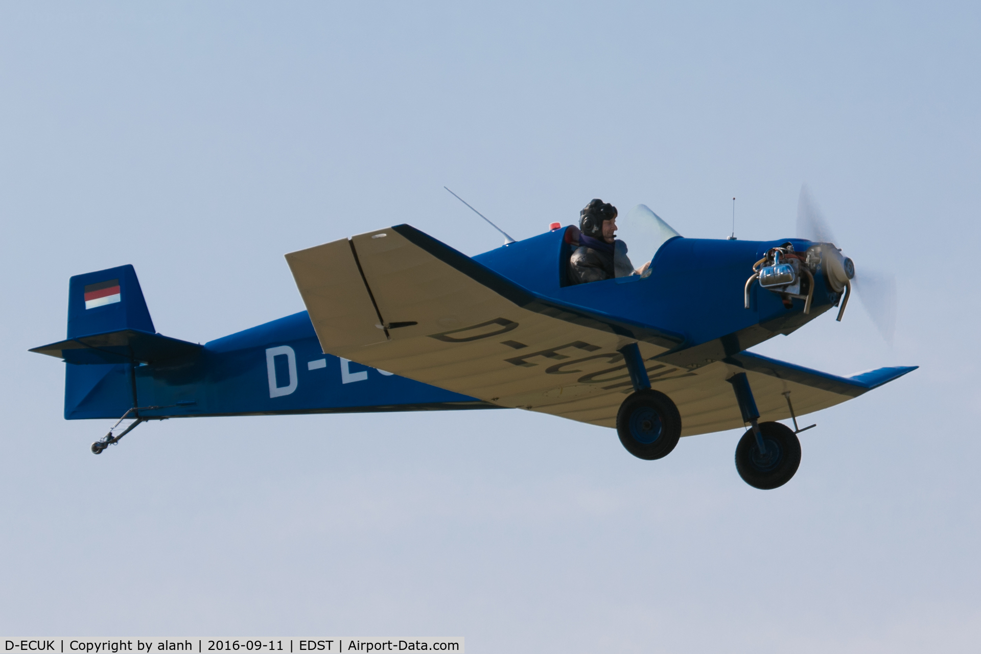 D-ECUK, 1960 Jodel D9 C/N AB-07, Departing the 2016 Hahnweide Oldtimer Fliegertreffen