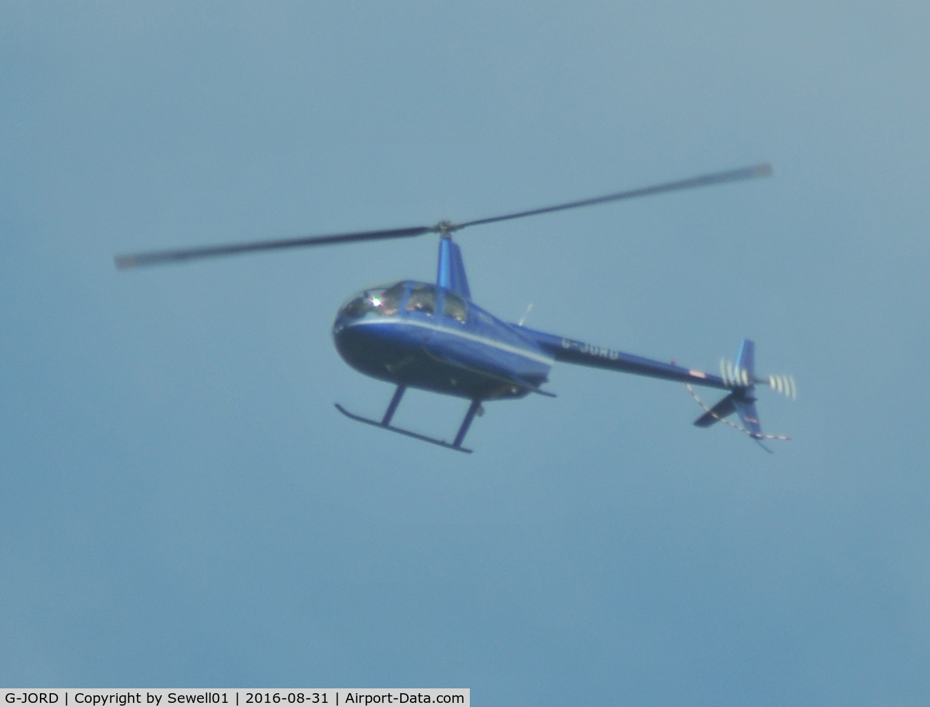 G-JORD, 2007 Robinson R44 II C/N 11725, Overhead