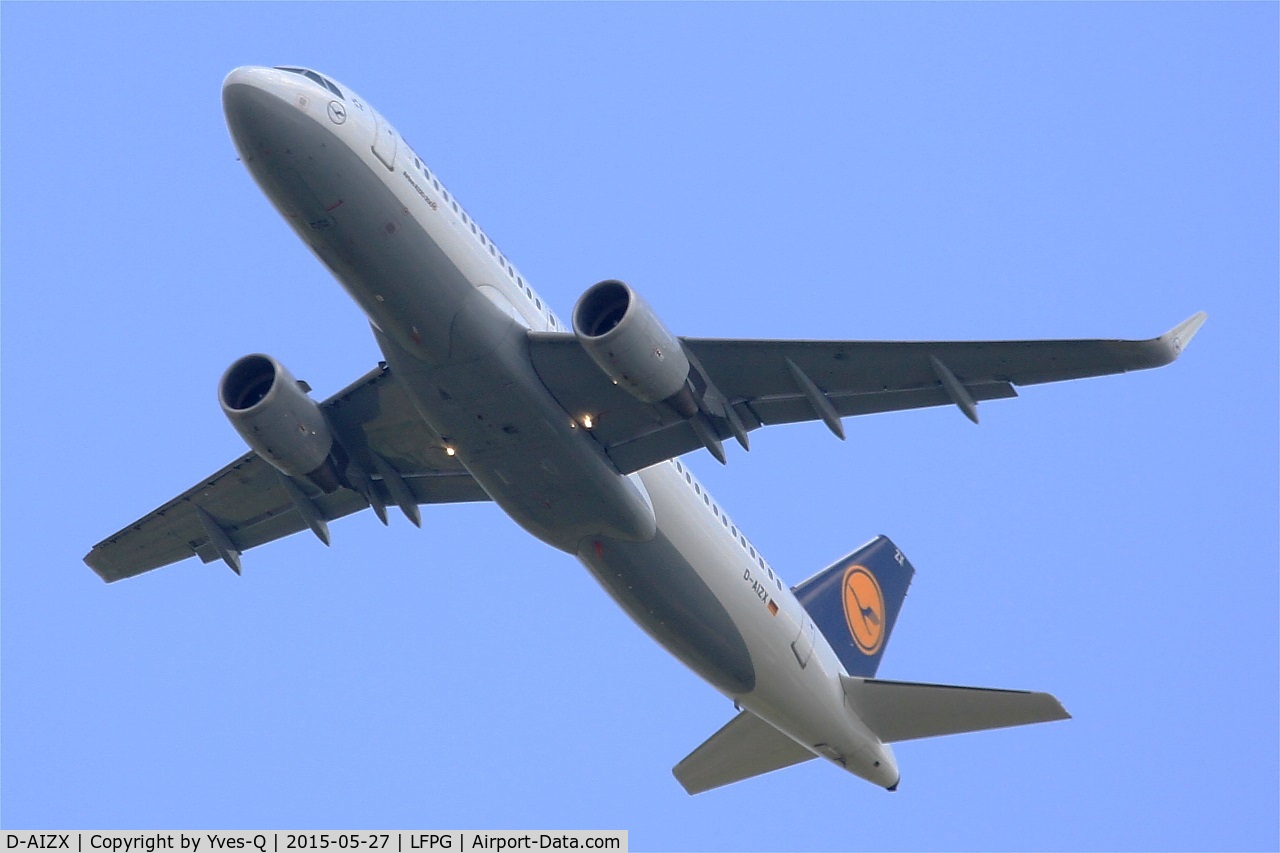 D-AIZX, 2013 Airbus A320-214 C/N 5741, Airbus A320-214, Take off rwy 27L, Roissy Charles De Gaulle airport (LFPG-CDG)