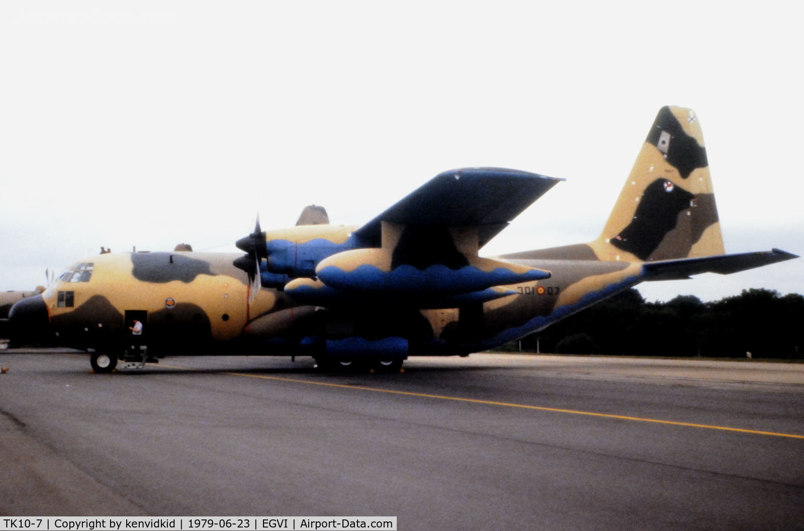 TK10-7, 1976 Lockheed KC-130F Hercules C/N 382-4652, At the 1979 International Air Tattoo Greenham Common, copied from slide.