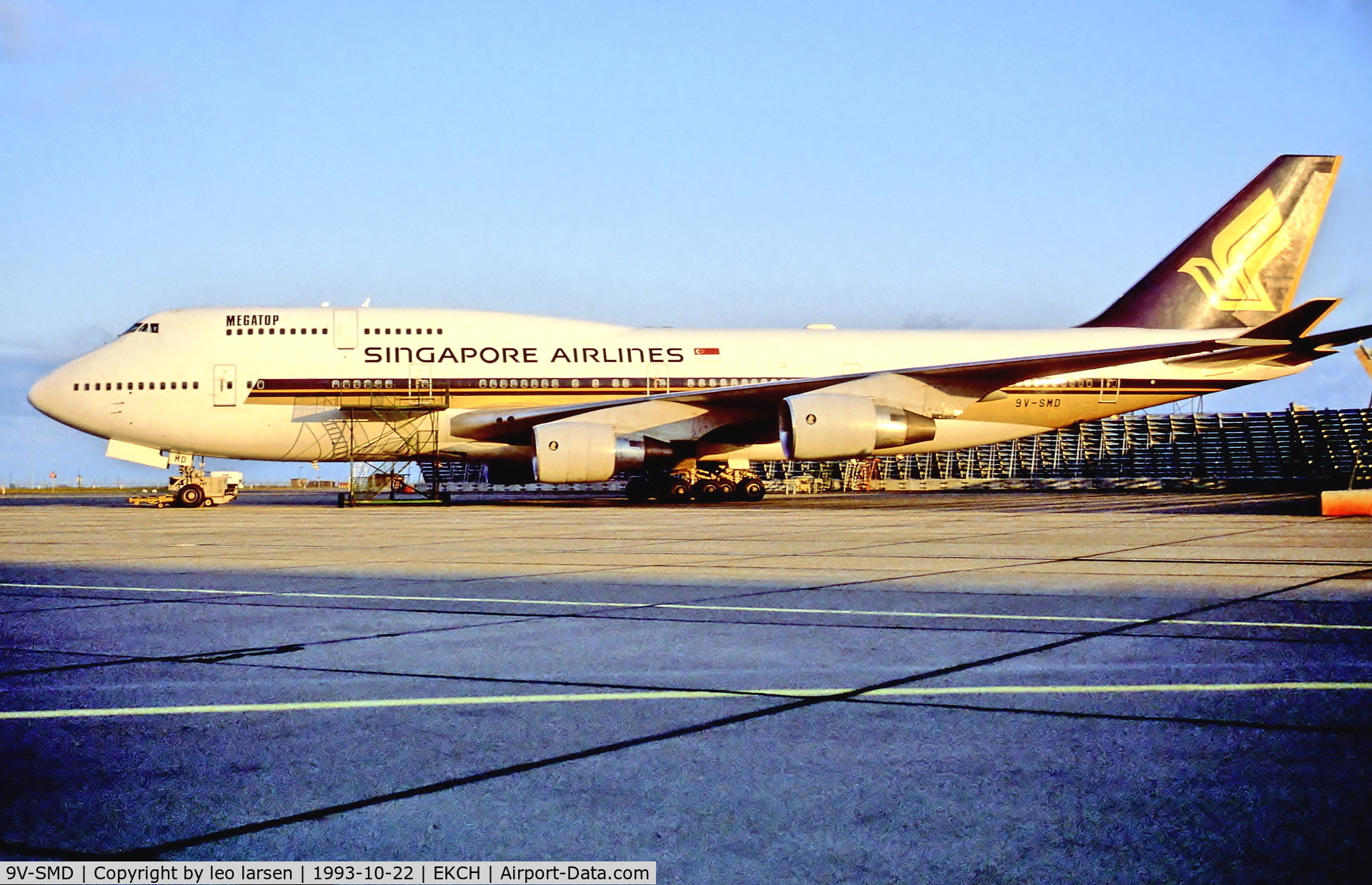 9V-SMD, 1989 Boeing 747-412 C/N 24064, Copenhagen 22.10.93