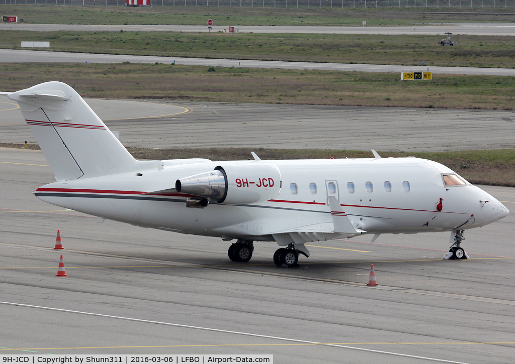 9H-JCD, 2013 Bombardier Challenger 605 (CL-600-2B16) C/N 5958, Parked at the General Aviation area...