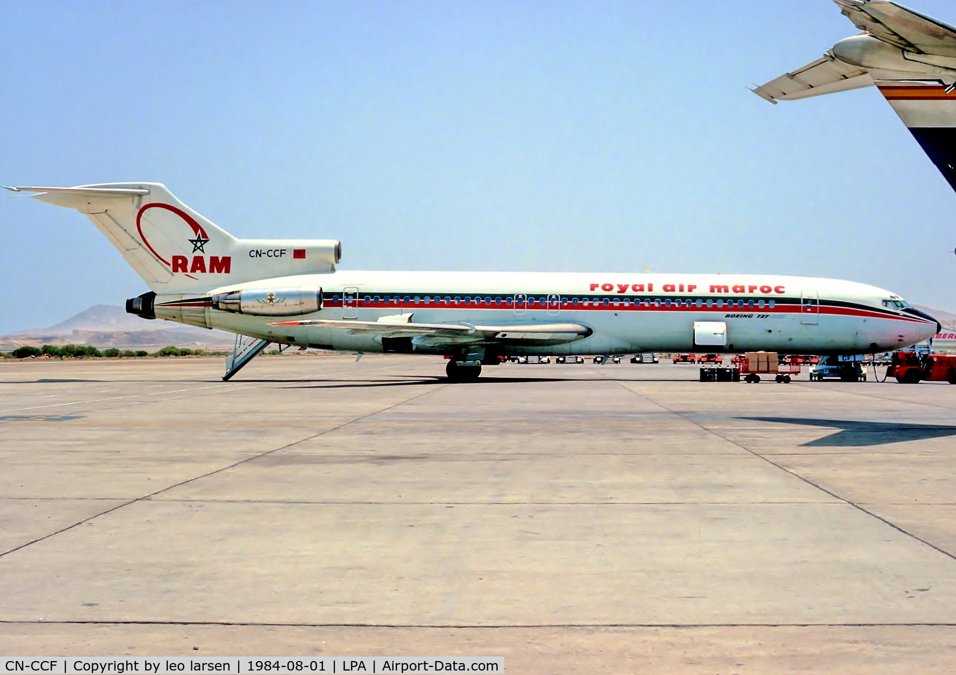 CN-CCF, 1970 Boeing 727-2B6 C/N 20304, Las Palmas LPA 1.8.84