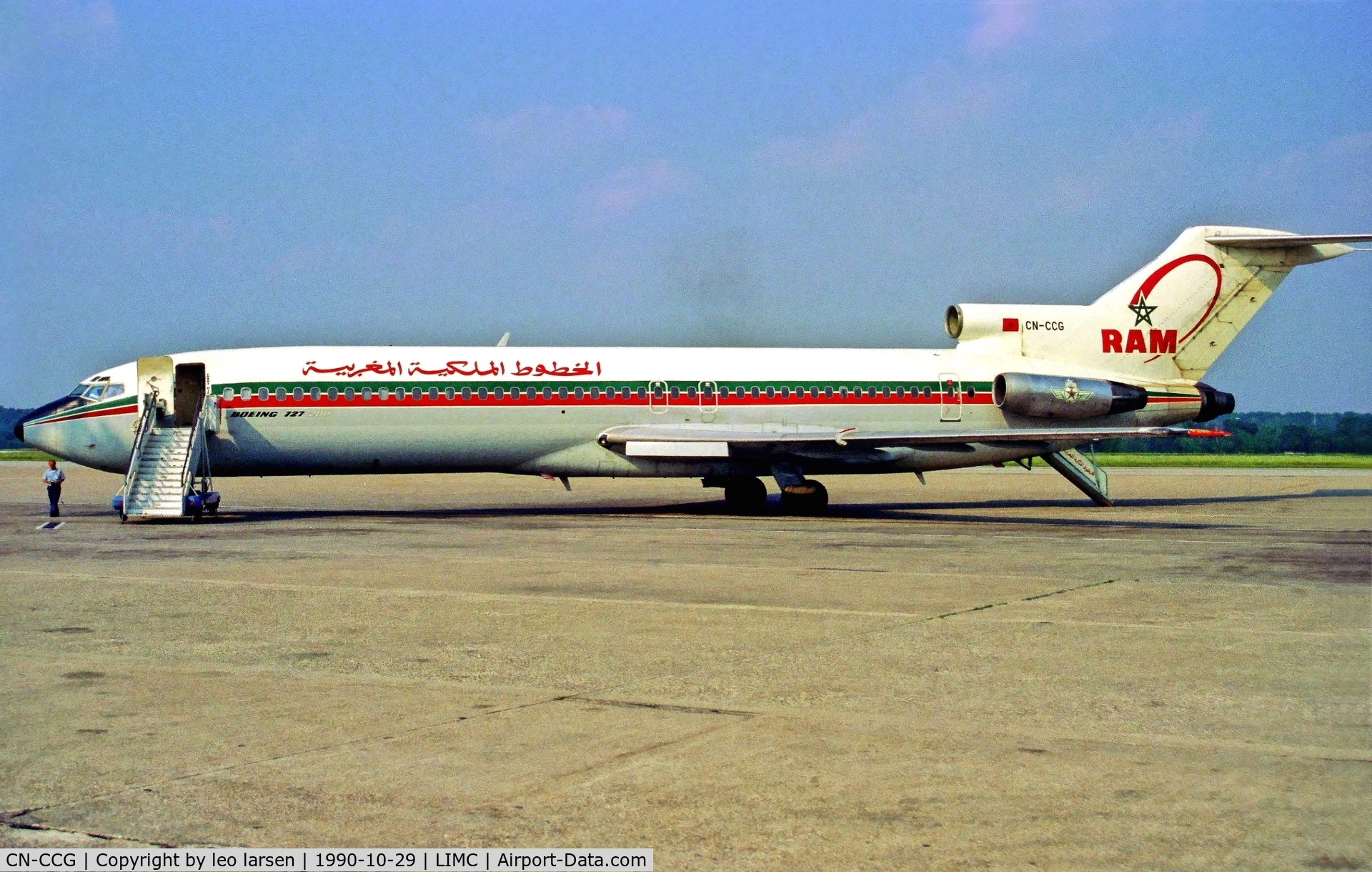 CN-CCG, 1970 Boeing 727-2B6 C/N 20471, Malpensa MXP 29.5.90
