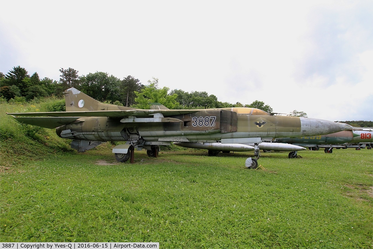 3887, Mikoyan-Gurevich MiG-23MF C/N 0390213887, Mikoyan-Gurevich MiG-23MF, Preserved at Savigny-Les Beaune Museum