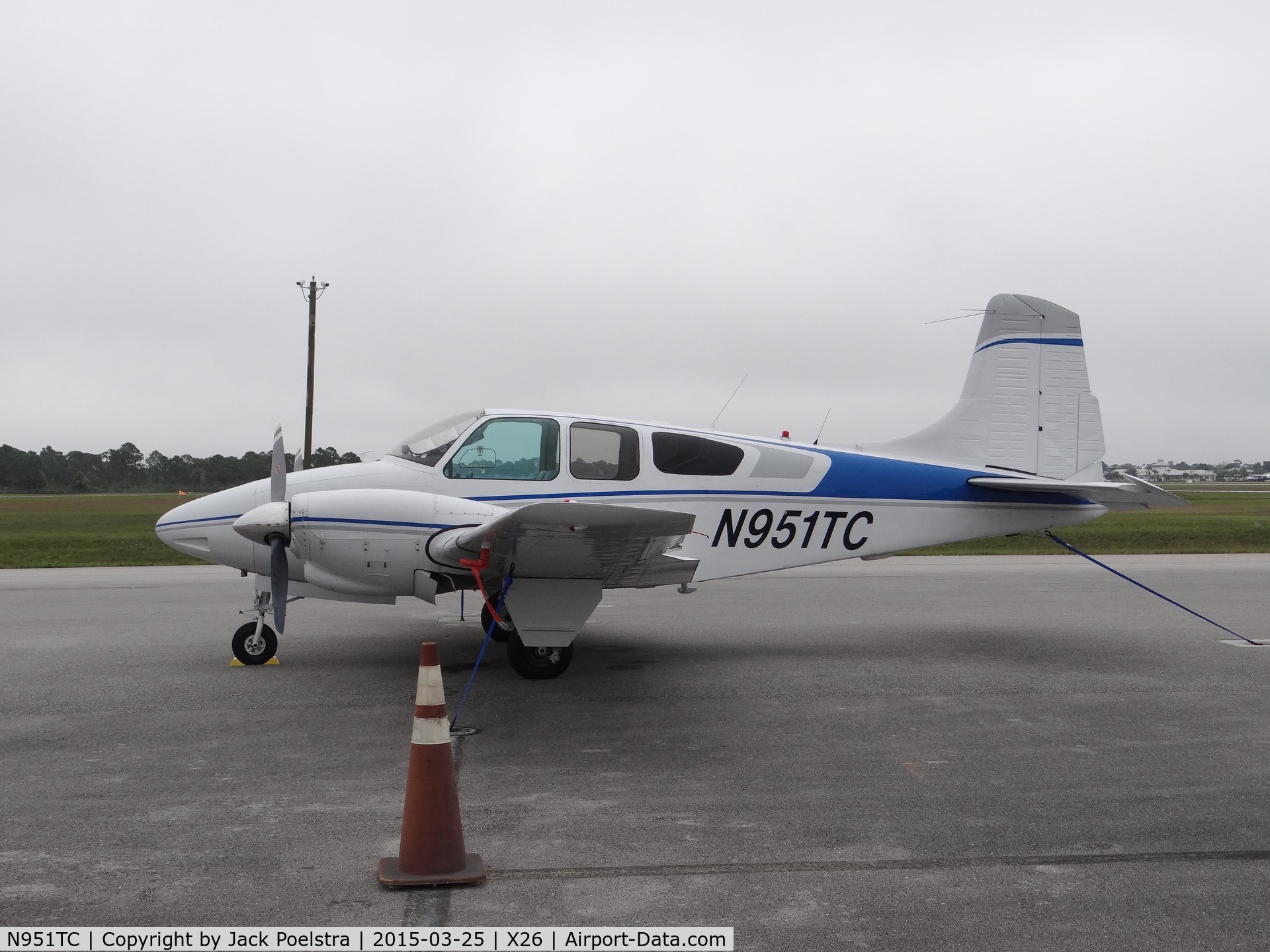 N951TC, 1959 Beech B95 Travel Air C/N TD-315, N951TC at ramp of Sebastian airport FL