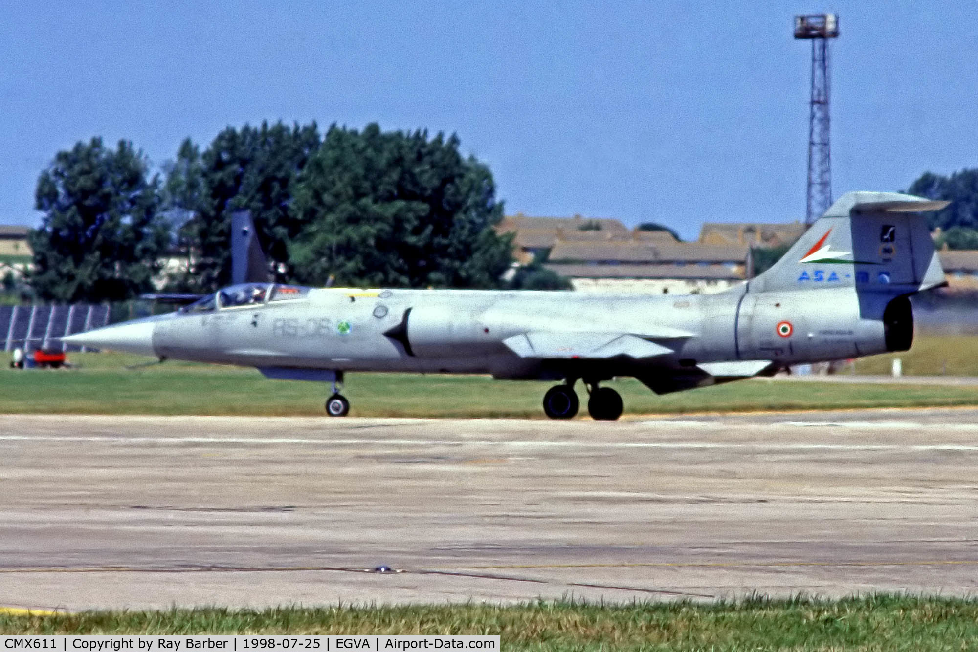 CMX611, Lockheed (Aeritalia) F-104S C/N 783-1245, Fiat F-104S-ASA-M Starfighter [783-1245] (Italian Air Force) RAF Fairford 25/07/1998. From a slide.