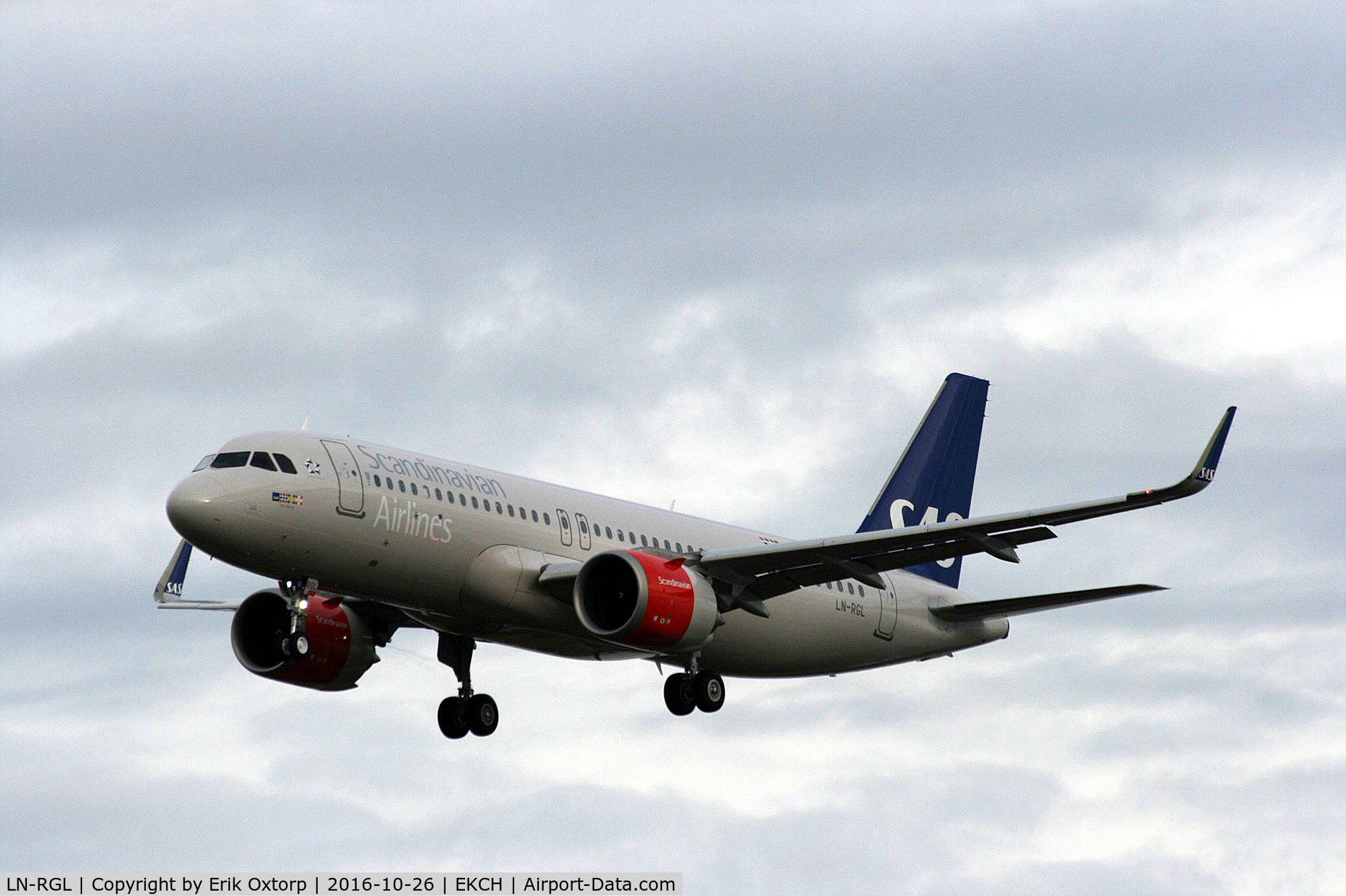 LN-RGL, 2016 Airbus A320-251NEO C/N 7290, LN.RGL landing after its second Commercial flight (SK403 from ARN).