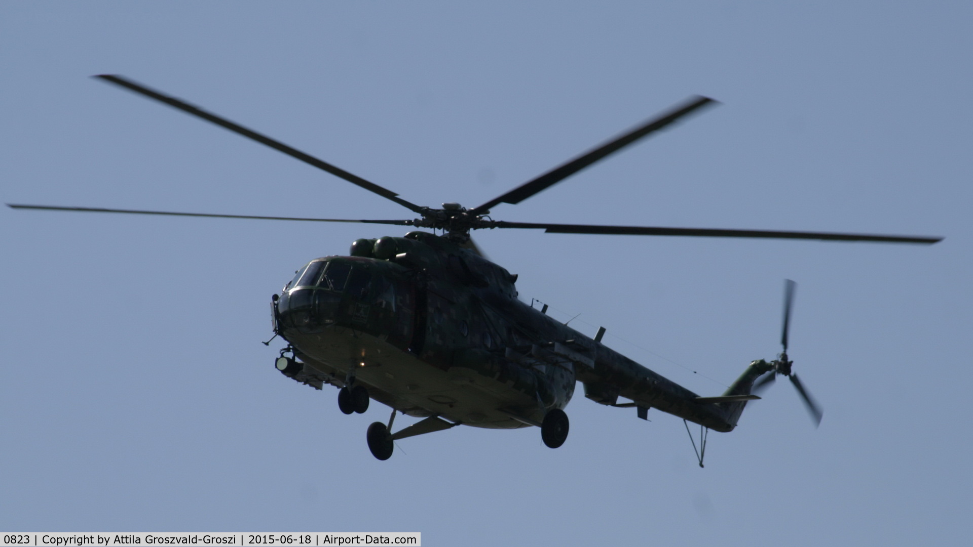 0823, 1987 Mil Mi-17M C/N 108M23, Veszprém, Jutas-újmajor Military training base, Hungary