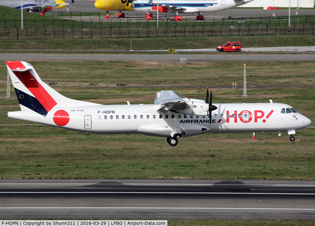F-HOPN, 2015 ATR 72-600 C/N 1288, Landing rwy 14R