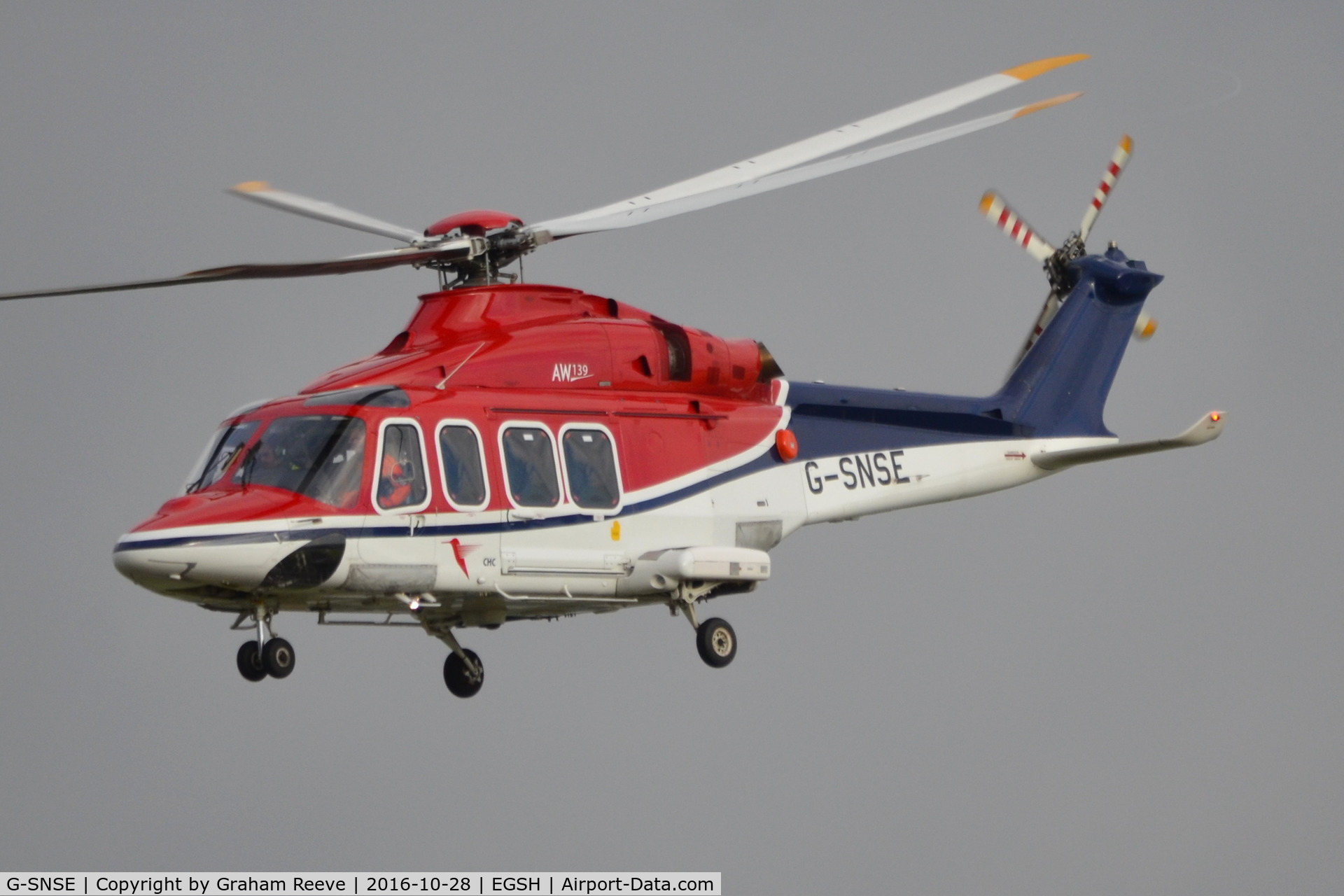 G-SNSE, 2014 AgustaWestland AW-139 C/N 31561, Departing from Norwich.