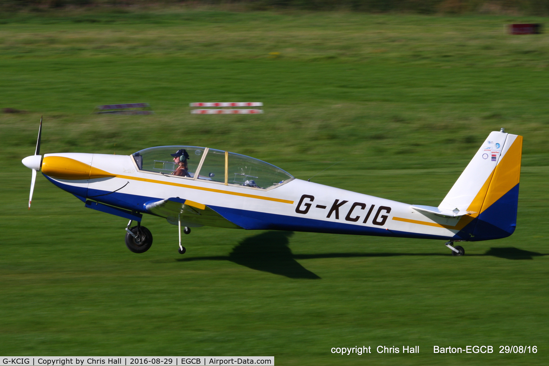 G-KCIG, 1972 Sportavia-Putzer RF-5B Sperber C/N 51005, at Barton