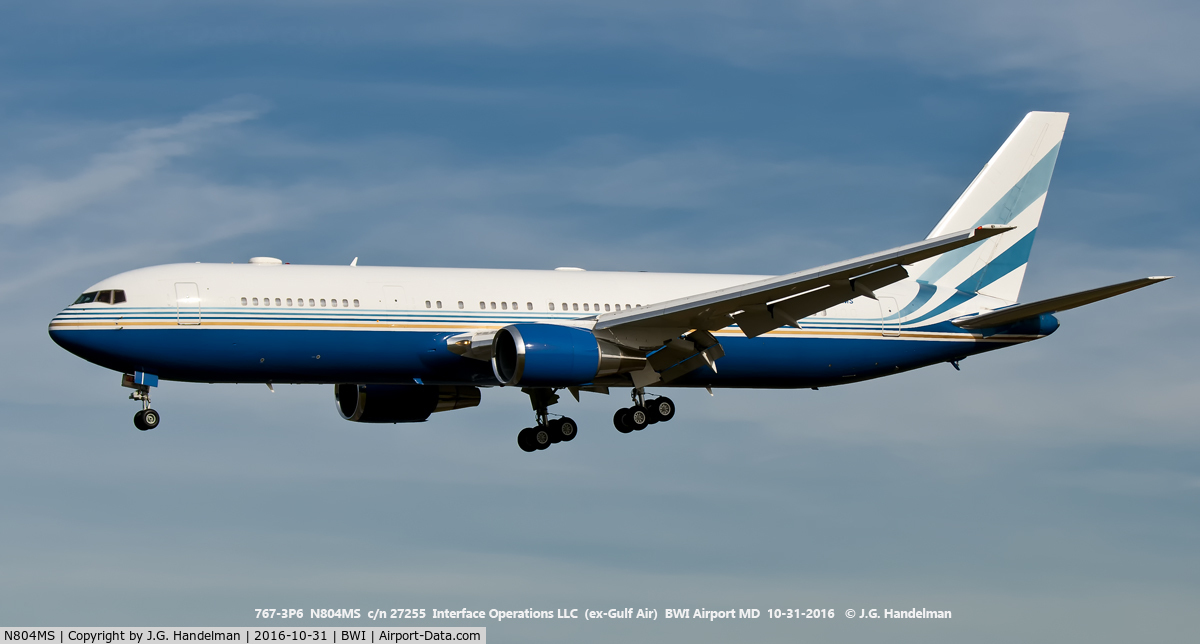 N804MS, 1993 Boeing 767-3P6 C/N 27255, Sands Casino Hotel 767-3P6.