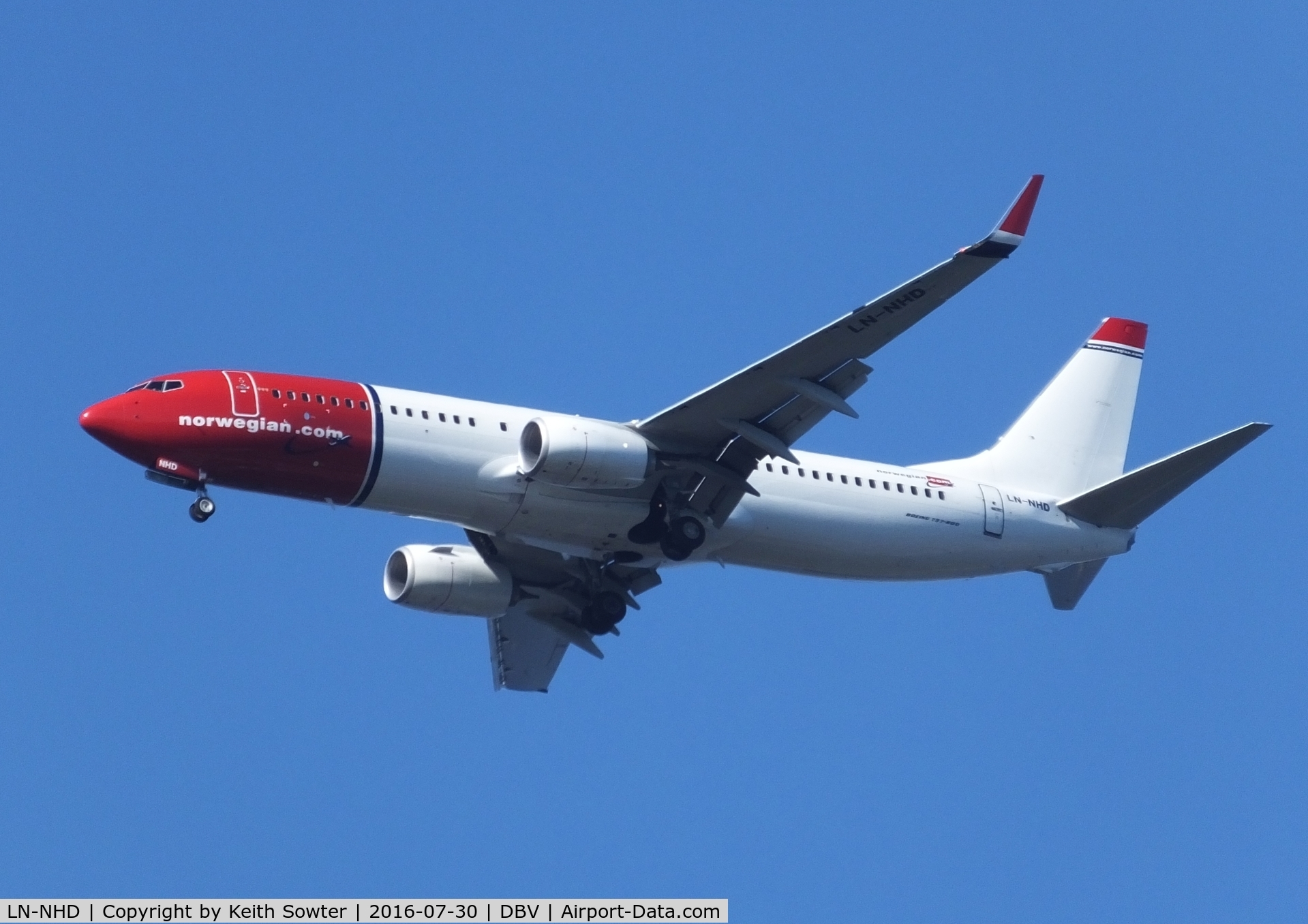 LN-NHD, 2015 Boeing 737-8JP C/N 41131, Short Finals to land at Dubrovnik