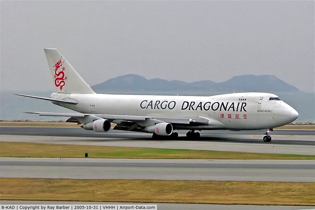 B-KAD, Boeing 747-209F C/N 24308, Boeing 747-209F [24308] (Dragonair Cargo) Hong Kong Int'l~B 31/10/2005