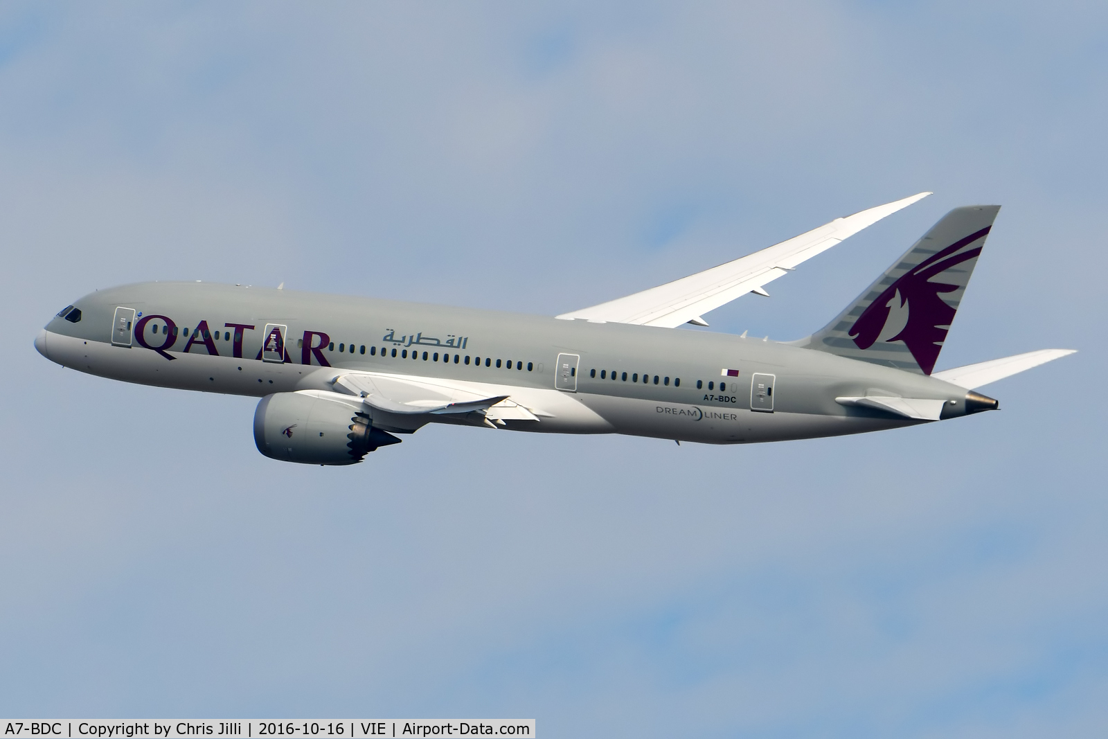 A7-BDC, 2016 Boeing 787-8 Dreamliner C/N 38347, Qatar Airways