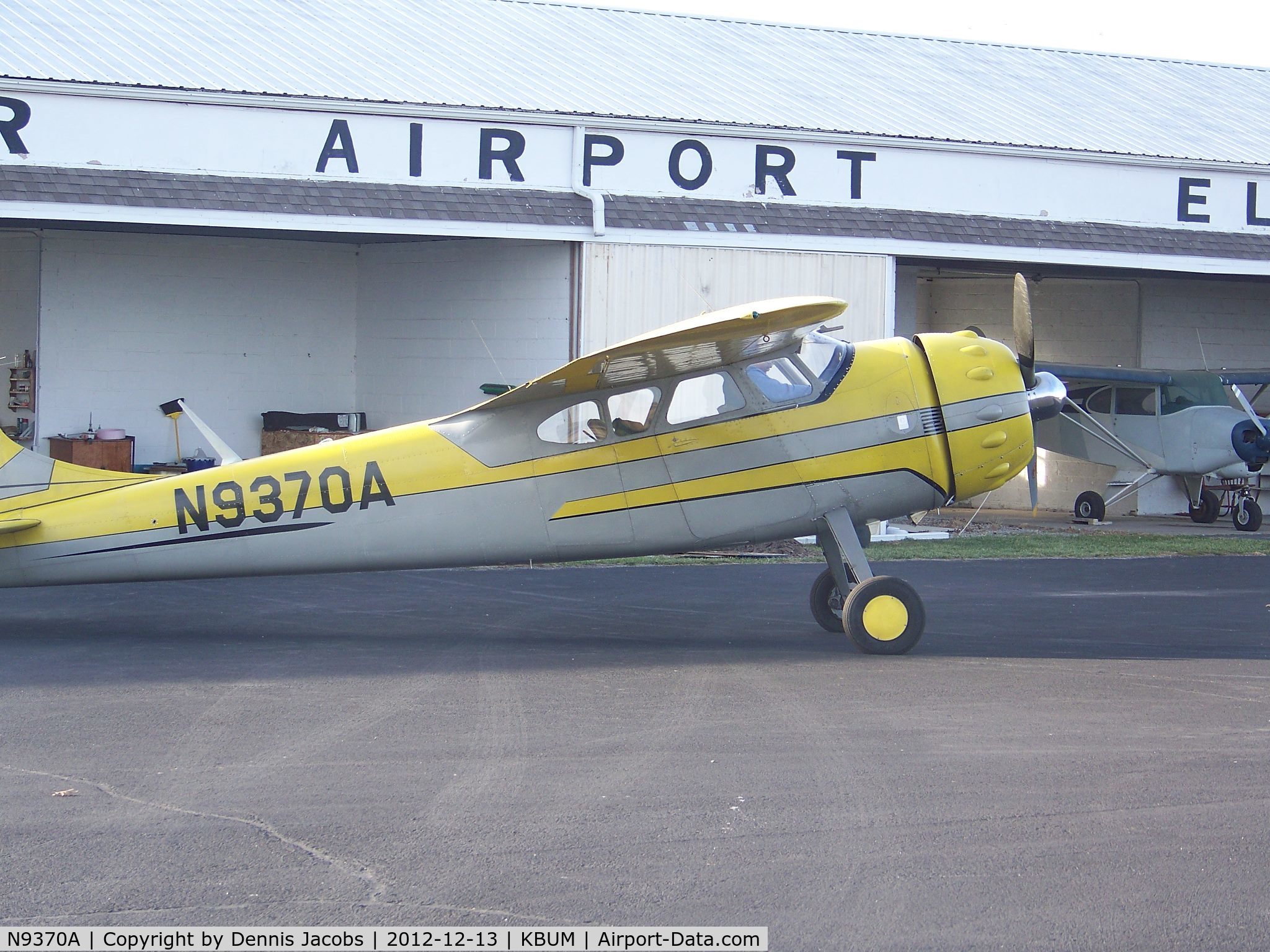 N9370A, 1949 Cessna 190 C/N 7449, Located at KBUM, approximately 2012