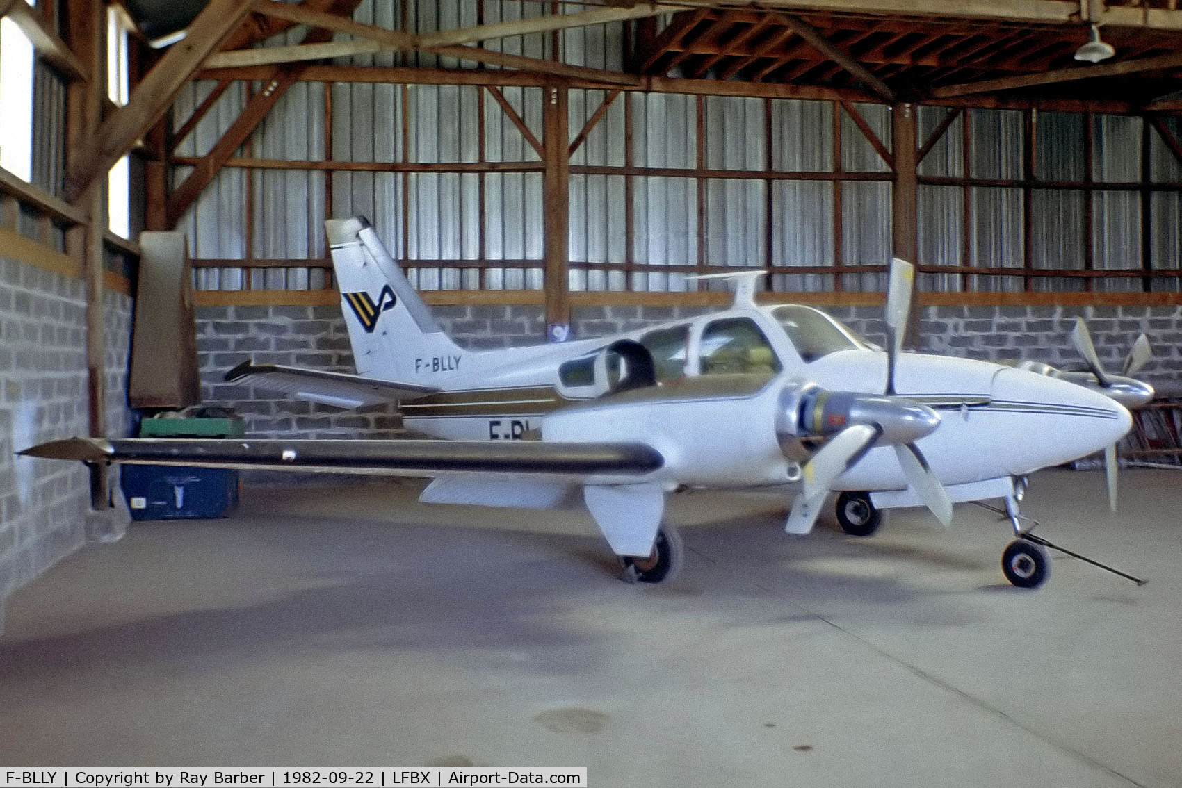 F-BLLY, Beech-SFERMA 60A Marquis C/N 18, SFERMA Beech Marquis 60A [18] Perigueux-Bassillac~F 22/09/1982. From a slide.