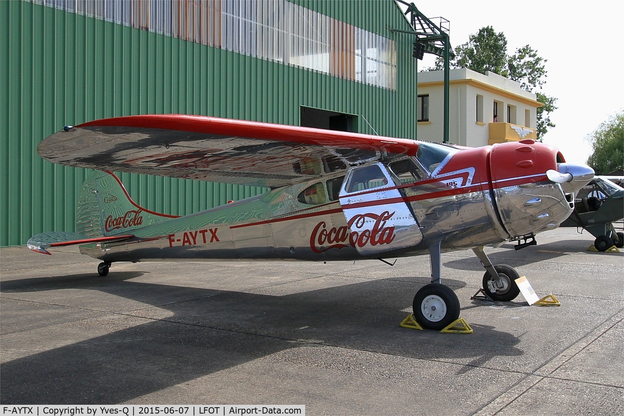 F-AYTX, 1950 Cessna 195 C/N 7496, Cessna 195, Static display, Tours-St Symphorien Air Base 705 (LFOT-TUF) Open day 2015