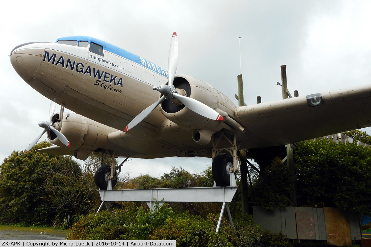 ZK-APK, 1945 Douglas C-47B Skytrain C/N 16967/34227, Restaurant in Magaweka, New Zealand