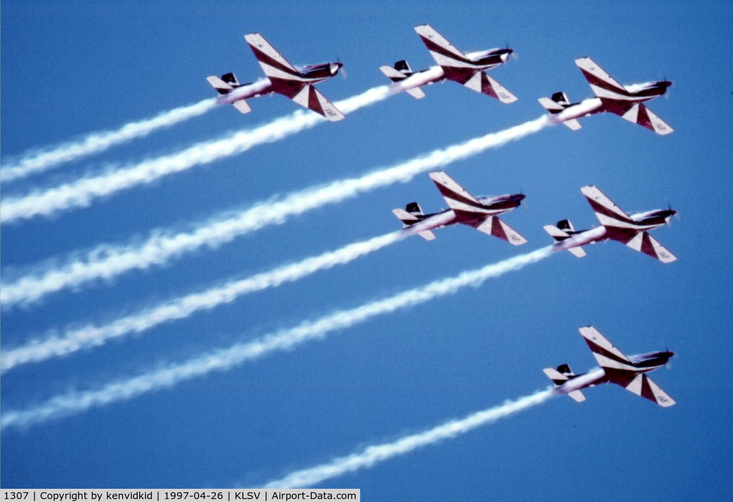 1307, Embraer T-27 Tucano (EMB-312) C/N 312011, At the 1997 50th Anniversary of the USAF air display, Nellis AFB.