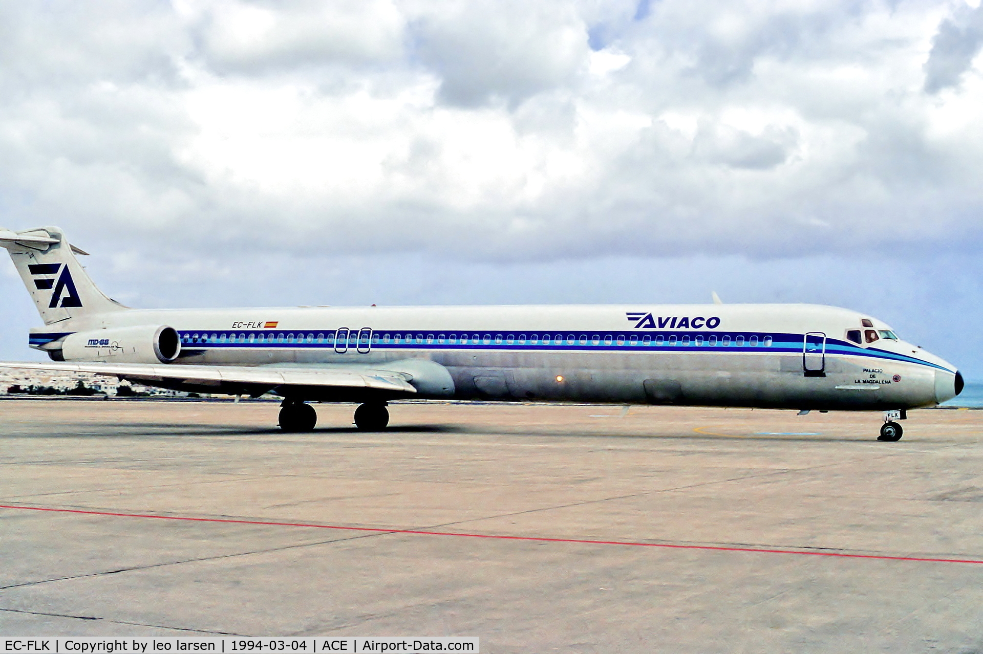 EC-FLK, 1992 McDonnell Douglas MD-88 C/N 53304, Lanzarote 12.3.94