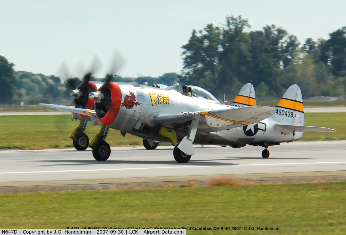 N647D, 1944 Republic P-47D Thunderbolt C/N 8955583, At Gathering of Mustangs.