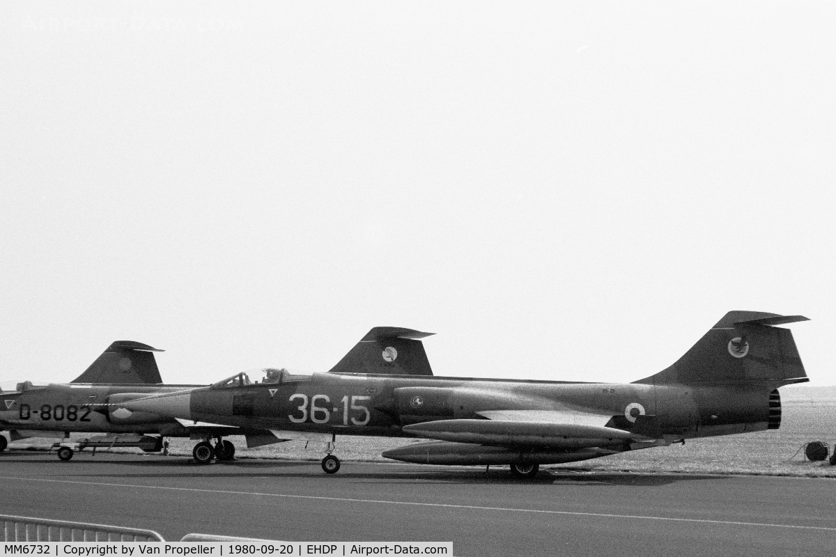 MM6732, Aeritalia F-104S-ASA-M Starfighter C/N 1032, Italian Air Force F-104S (36 Stormo, 12 Gruppo) at the Peel air base, the Netherlands, 1980