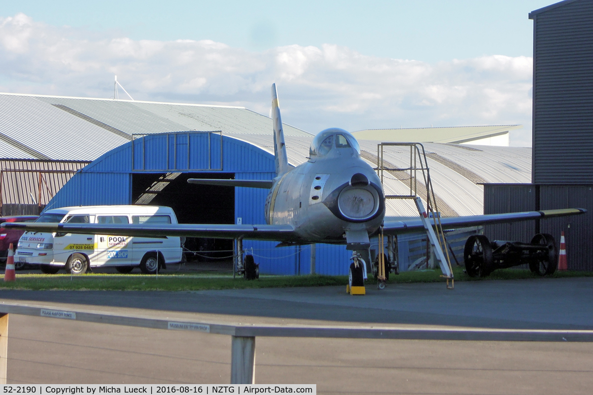 52-2190, 1952 North American F-86F Sabre C/N 191-269, At Tauranga