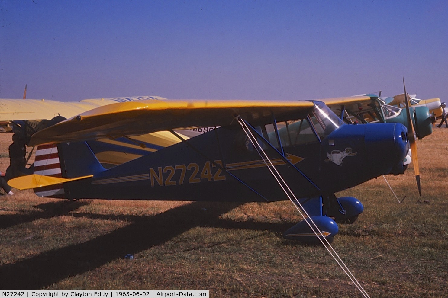 N27242, 1940 Porterfield LP-65 C/N 731, June 1963. Might be Paso Robles California.