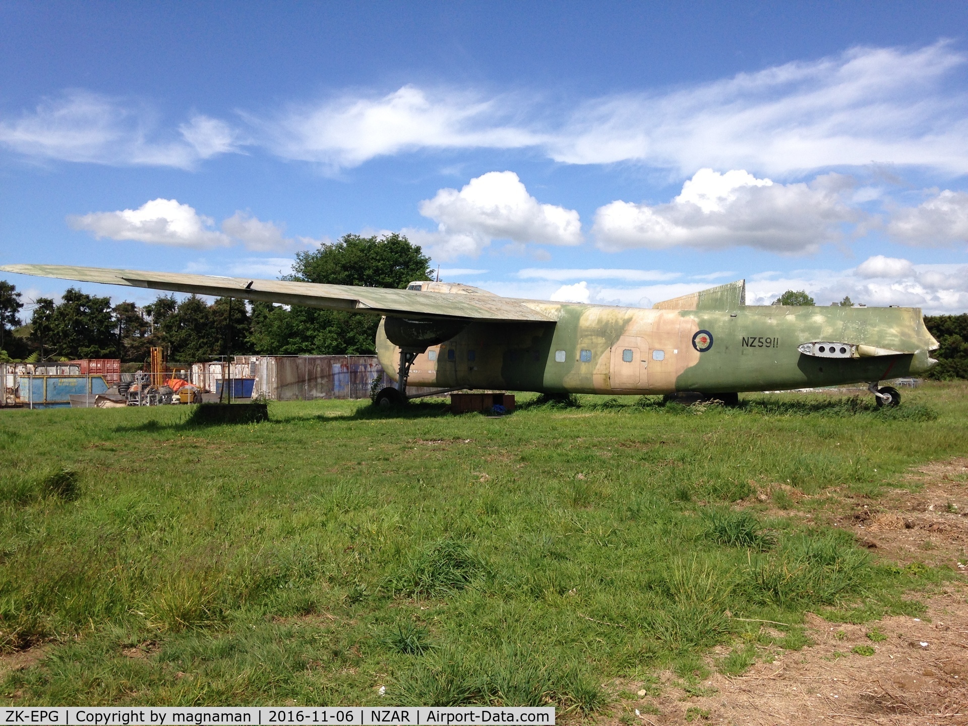 ZK-EPG, Bristol 170 Freighter Mk.31M C/N 13135, still at Ardmore - now easy to see