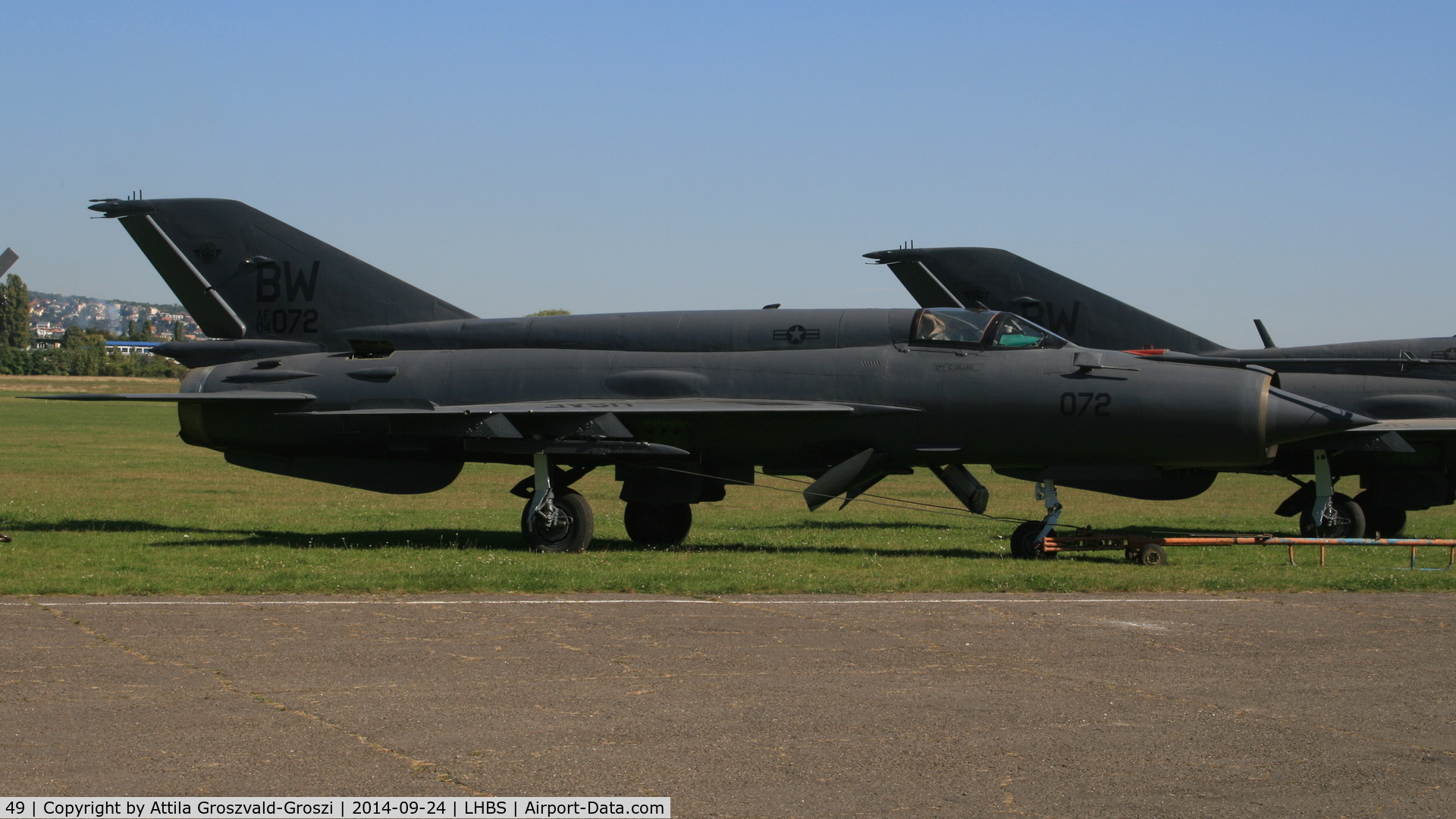 49, 1979 Mikoyan-Gurevich MiG-21bis 75AP C/N 75081510, Budaörs Airport, Hungary. 2014 was painted gray and BW AF04072 page number for filming.