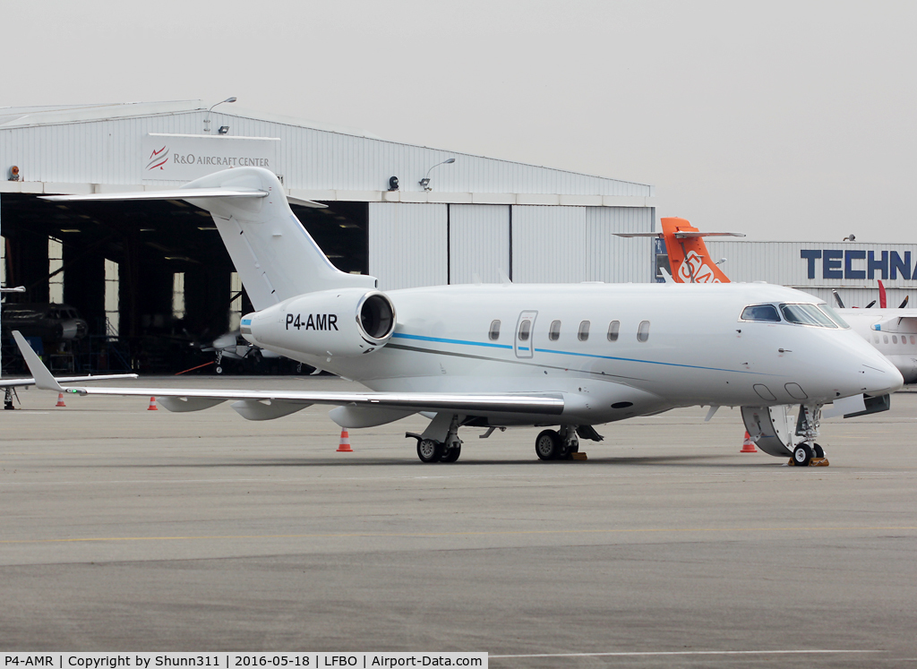 P4-AMR, 2010 Bombardier Challenger 300 (BD-100-1A10) C/N 20295, Parked at the General Aviation area...