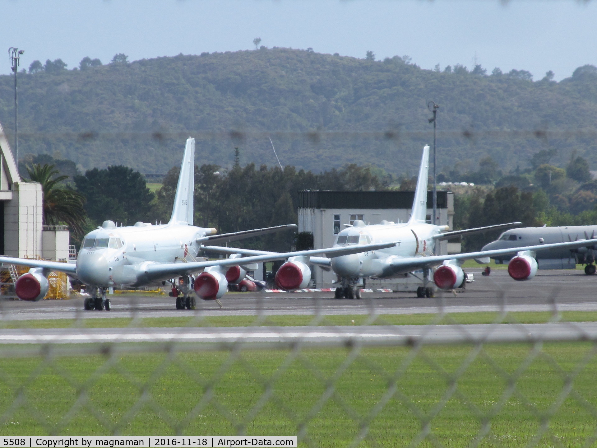 5508, 2014 Kawasaki P-1 C/N 8, with sister aircraft 5505 in NZ for 75th anniveray fleet review - at Whenuapai