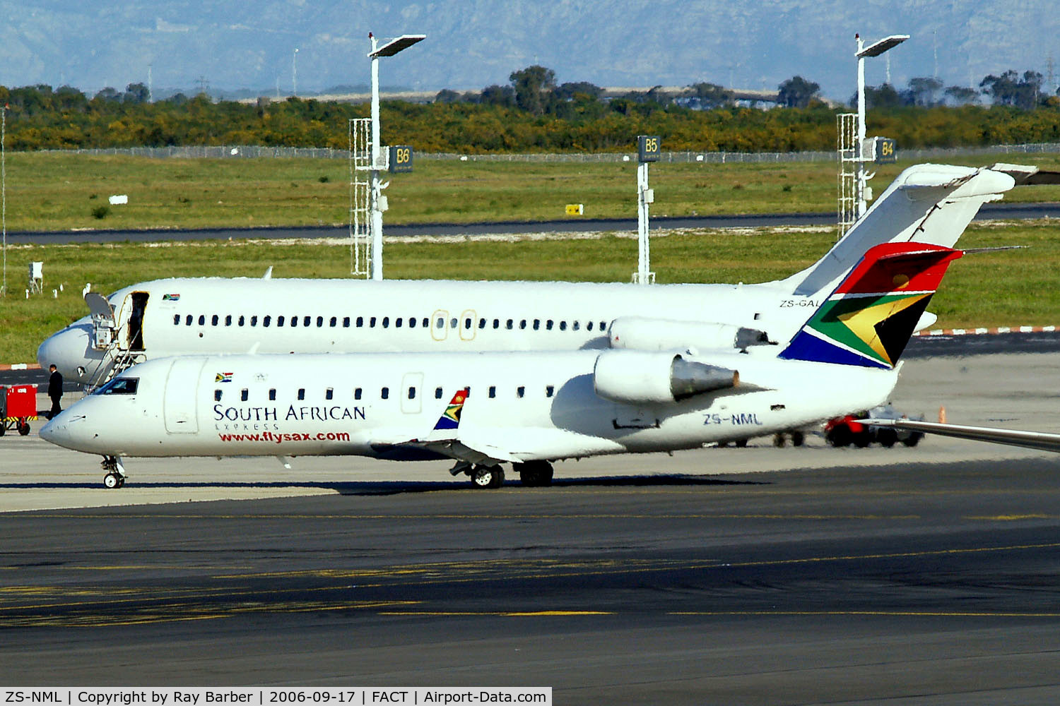 ZS-NML, Canadair CRJ-200ER (CL-600-2B19) C/N 7201, Canadair CRJ-200ER [7201] (South African Express) Cape Town Int'l~ZS 17/09/2006. Suffering from a bit of heat haze.