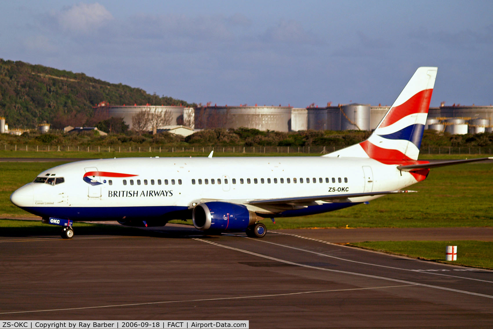 ZS-OKC, 1986 Boeing 737-376 C/N 23484, Boeing 737-376 [23484] (Comair/British Airways) Cape Town Int'l~ZS 18/09/2006