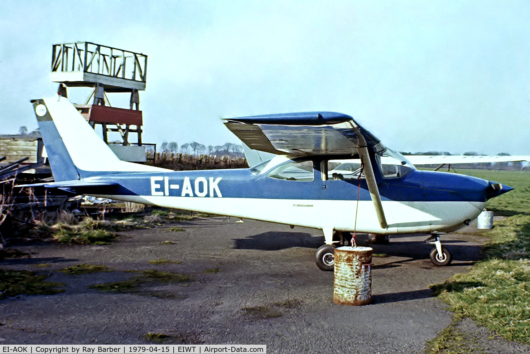 EI-AOK, 1966 Reims F172G Skyhawk C/N 0208, R/Cessna F.172G Skyhawk [0208] Weston~EI 15/04/1979. From a slide.