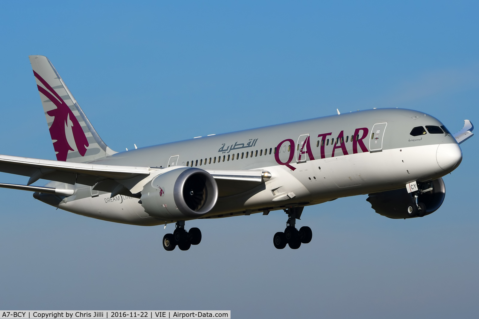 A7-BCY, 2015 Boeing 787-8 Dreamliner C/N 38343, Qatar Airways
