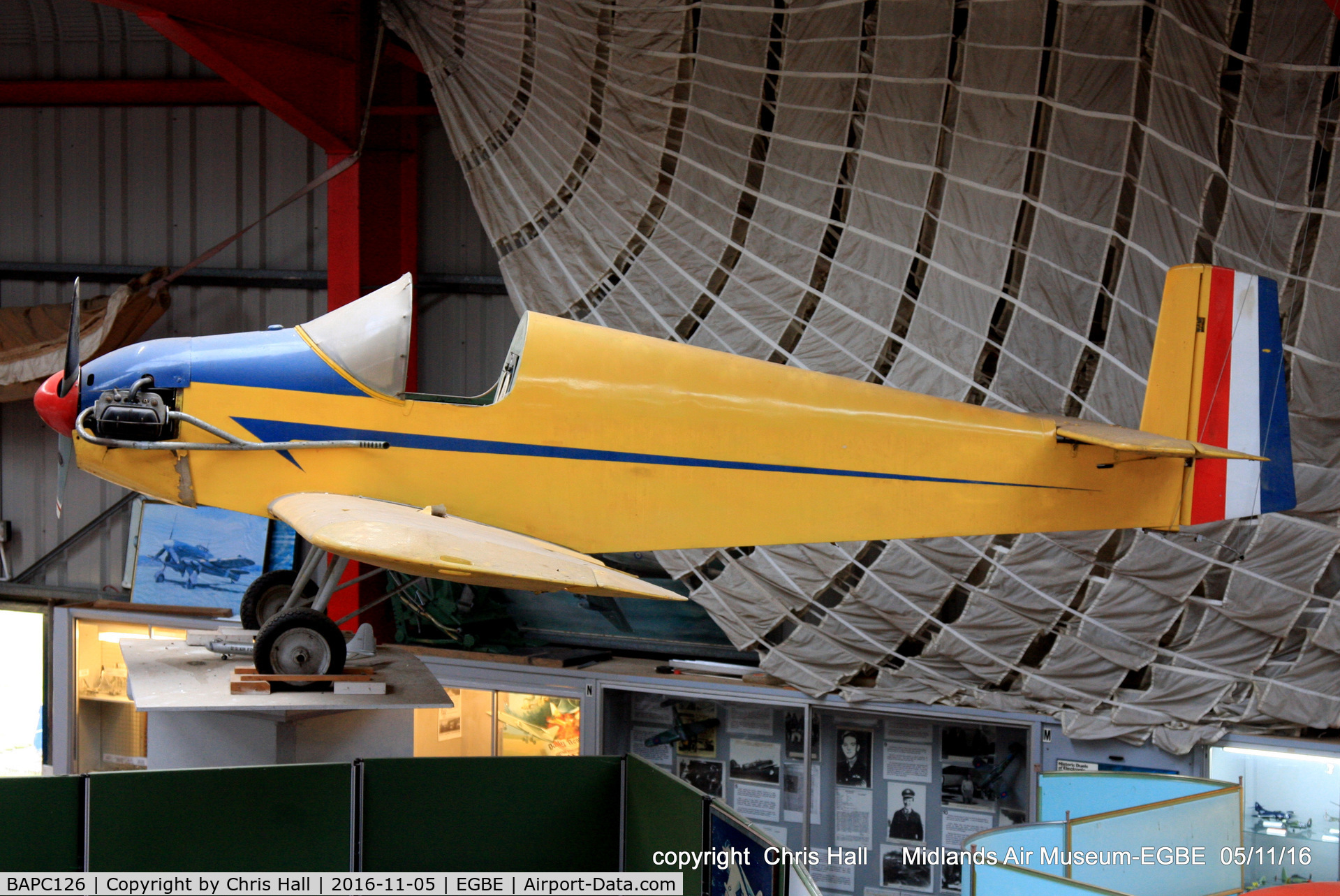 BAPC126, Druine D.31 Turbulent C/N BAPC.126, preserved at the Midland Air Museum