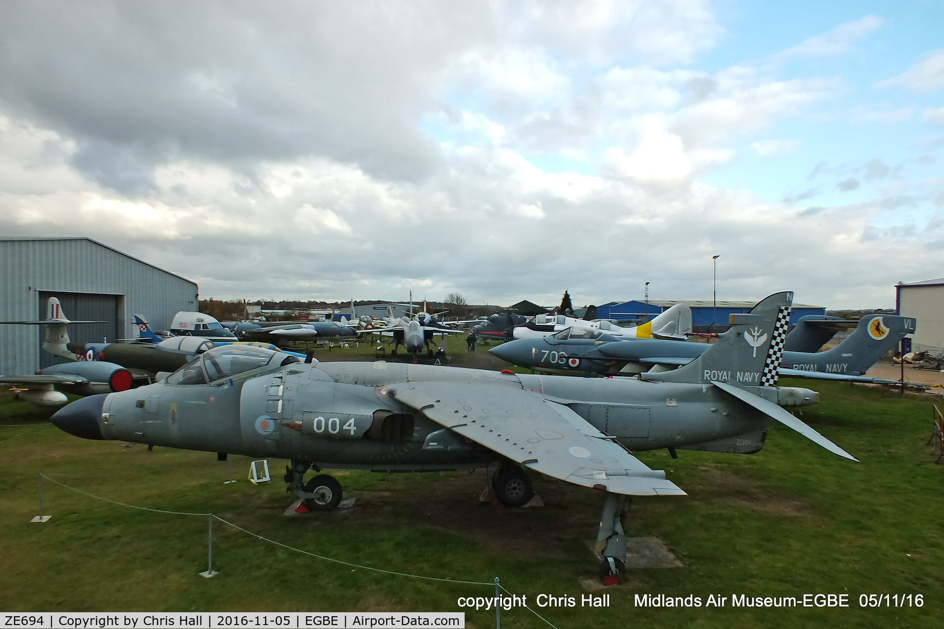 ZE694, 1988 British Aerospace Sea Harrier F/A.2 C/N B53/P28, preserved at the Midland Air Museum