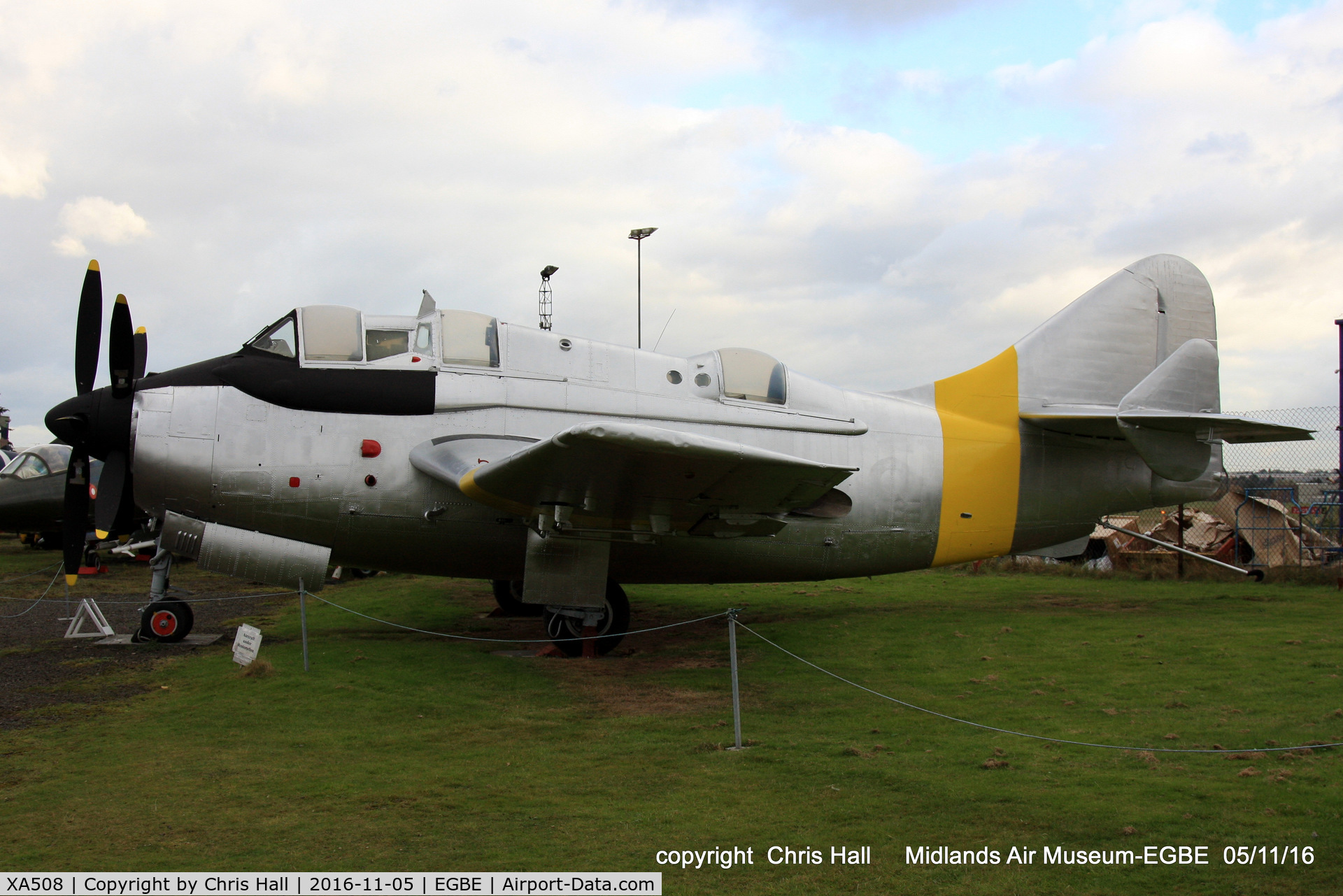 XA508, 1955 Fairey Gannet T.2 C/N F9327, preserved at the Midland Air Museum