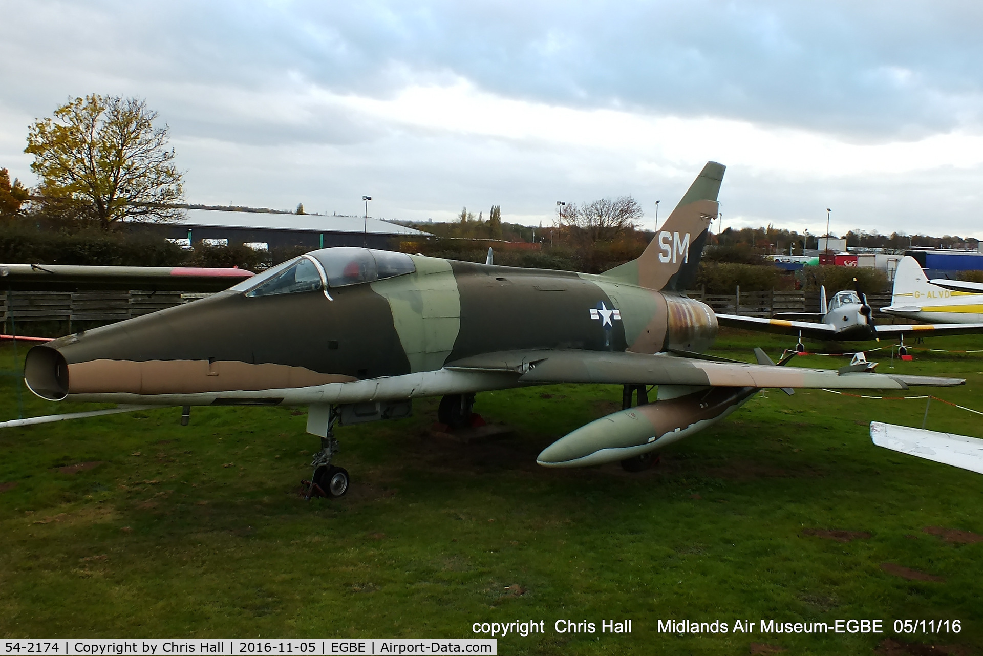 54-2174, North American F-100D  Super Sabre C/N 223-54, preserved at the Midland Air Museum