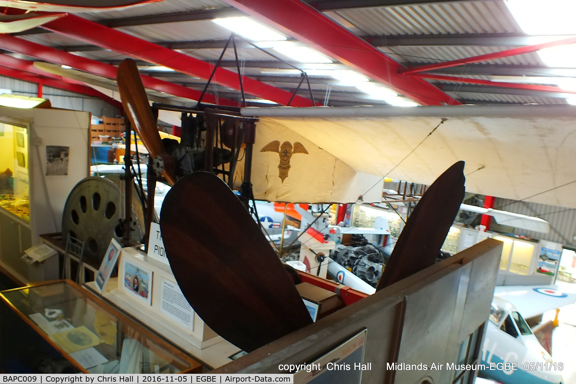 BAPC009, 1959 Bleriot XI static Replica C/N BAPC.009, preserved at the Midland Air Museum