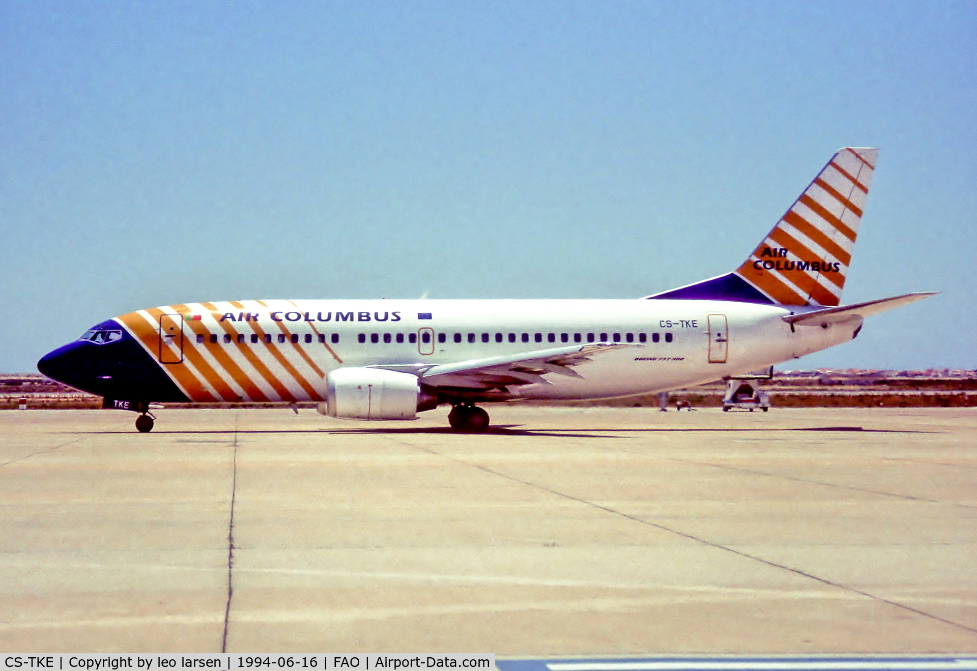 CS-TKE, 1991 Boeing 737-3Y0 C/N 24905, Faro Portugal 16.6.94