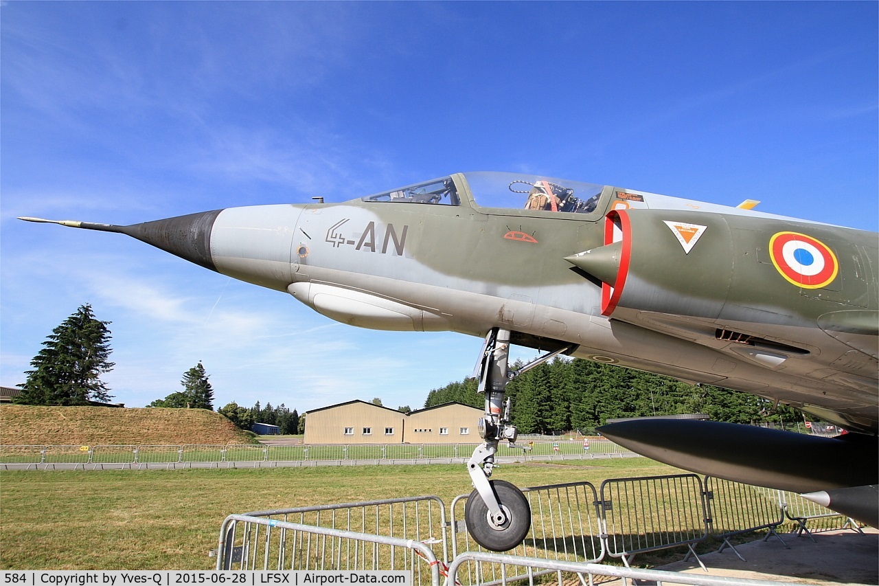 584, Dassault Mirage IIIE C/N 584, Dassault Mirage IIIE, Preserved at Luxeuil-St Sauveur Air Base 116(LFSX). Open day 2015