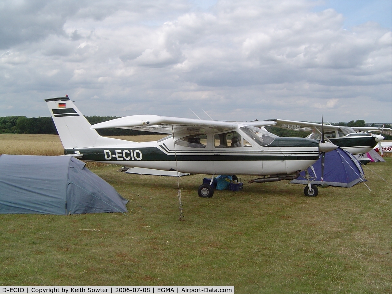 D-ECIO, Reims FR177RG Cardinal RG C/N 0013, Parked at Fowlmere