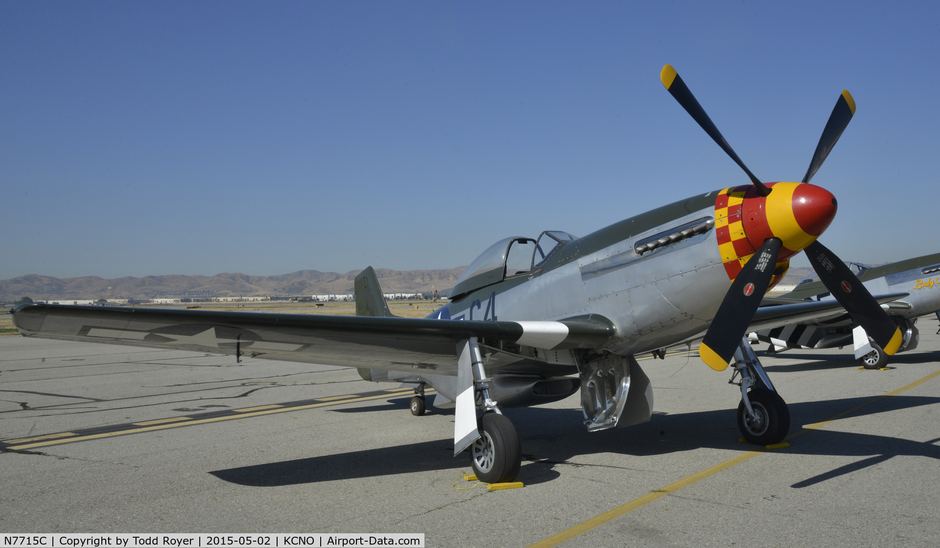 N7715C, 1944 North American P-51D C/N 44-84961A (124-44817), On display at the Planes of Fame Airshow