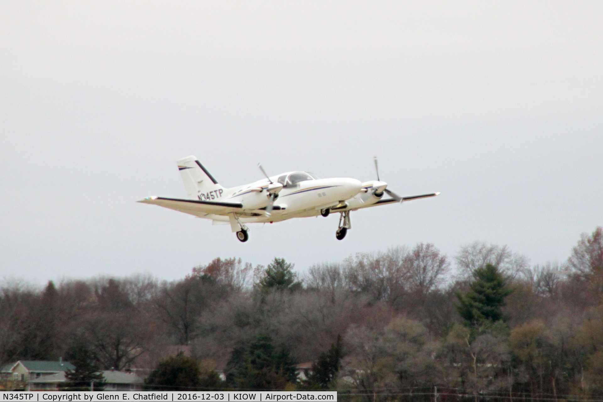 N345TP, Cessna 425 Corsair C/N 425-0005, Departing Runway 7